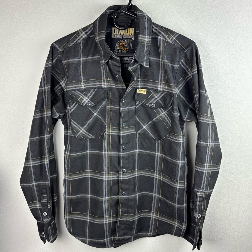 Dixxon Black Rifle Flannel Shirt Men's Extra Small XS Snap Button Long Sleeve